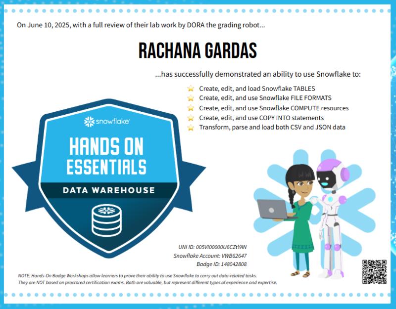 Rachana Gardas | Data Engineer | Snowflake | Databricks | Python | SQL ...